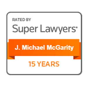 Rated By Super Lawyers J. Michael McGarity 15 Years